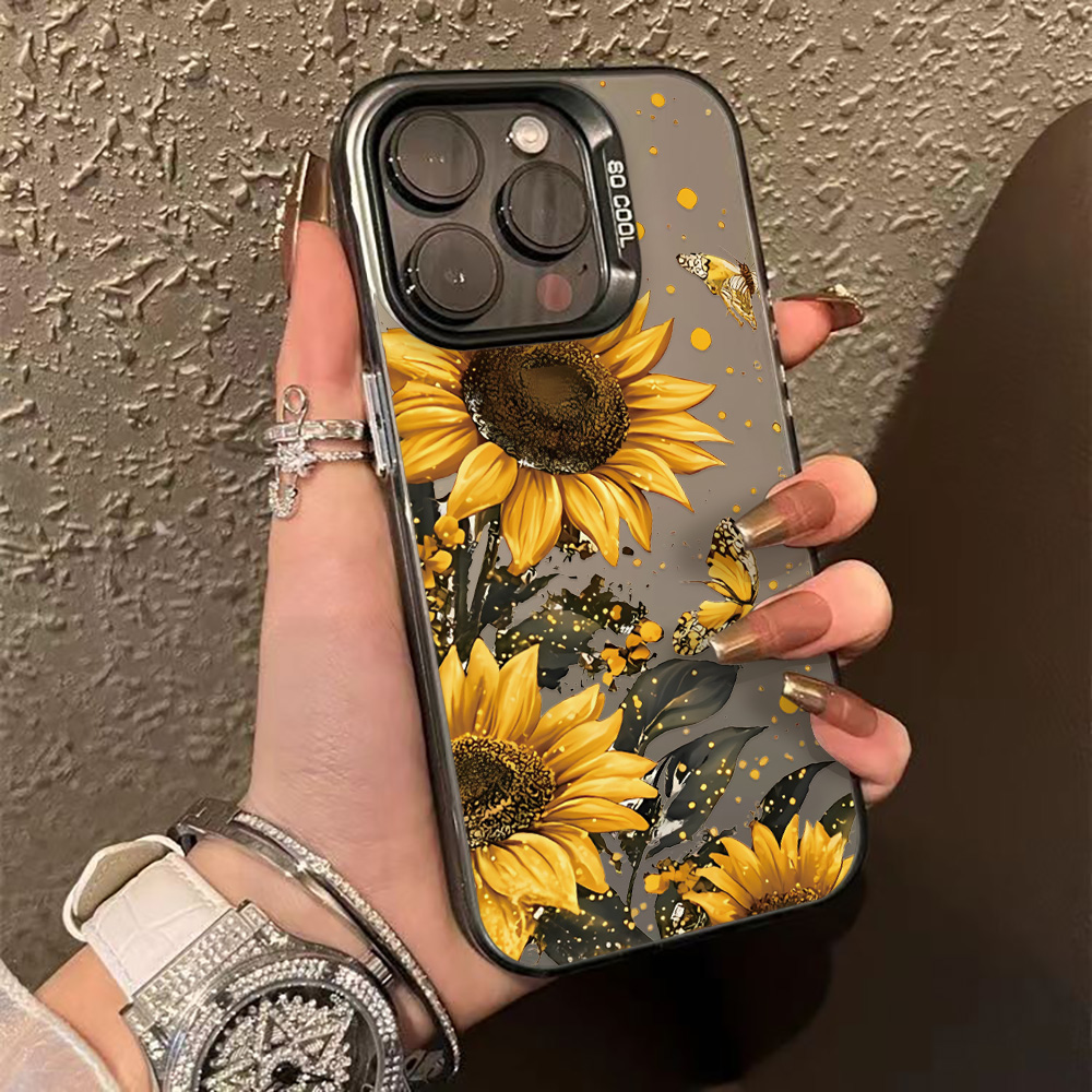 Apple Iphone 15 - Coque de téléphone à fleurs de