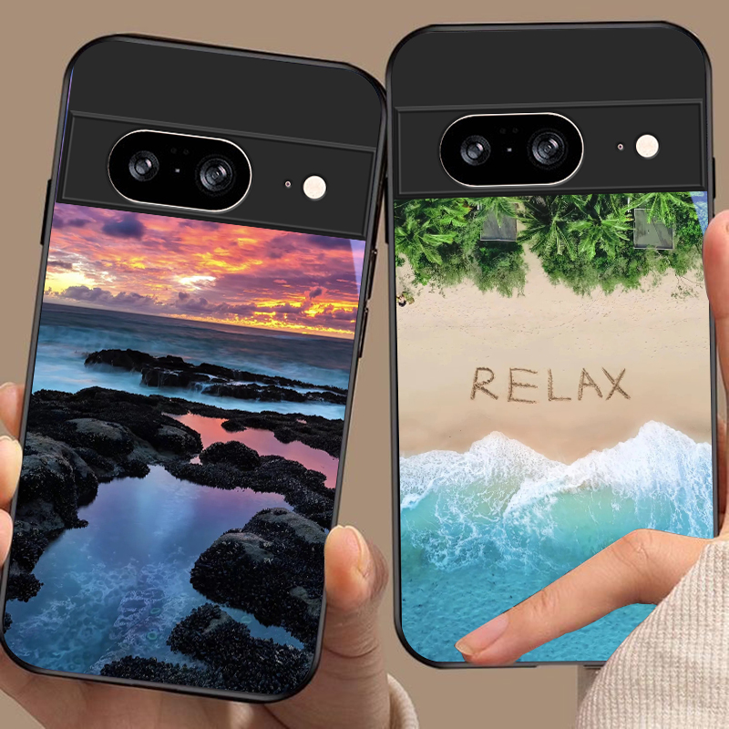 Google Pixel 9 Pro - Coque de téléphone en verre noir